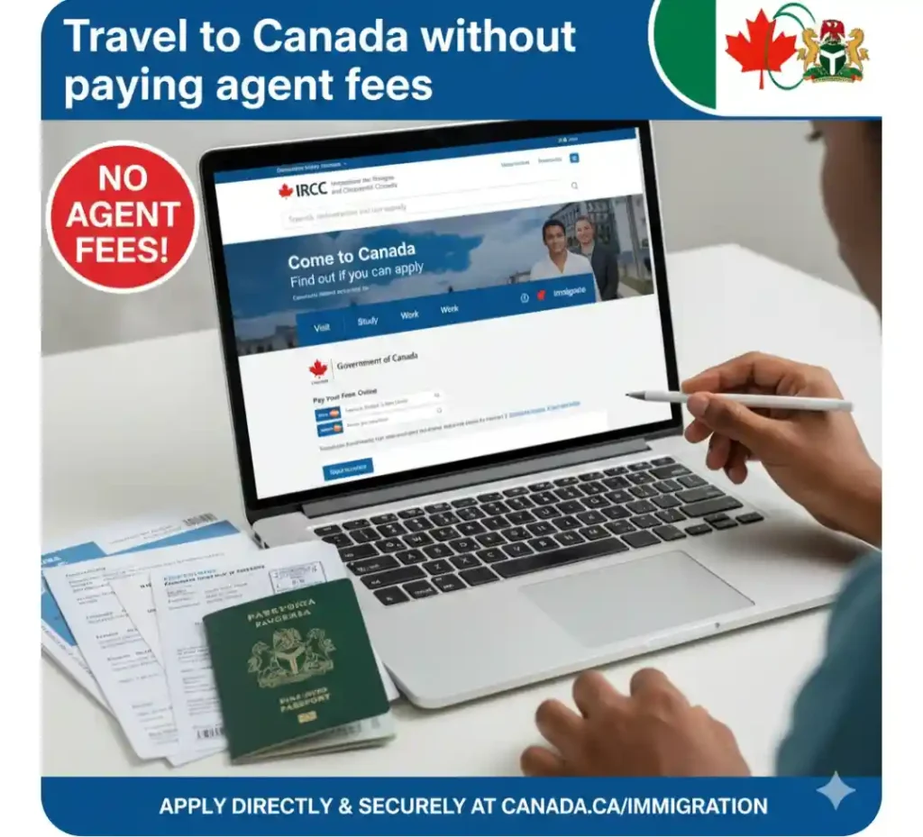 Travel to Canada without paying agent fee